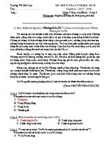 Bài kiểm tra Cuối học kỳ II môn Tiếng Việt Lớp 4 - Năm học 2017-2018 - Trường Tiểu học Hải Lộc (Có đáp án)